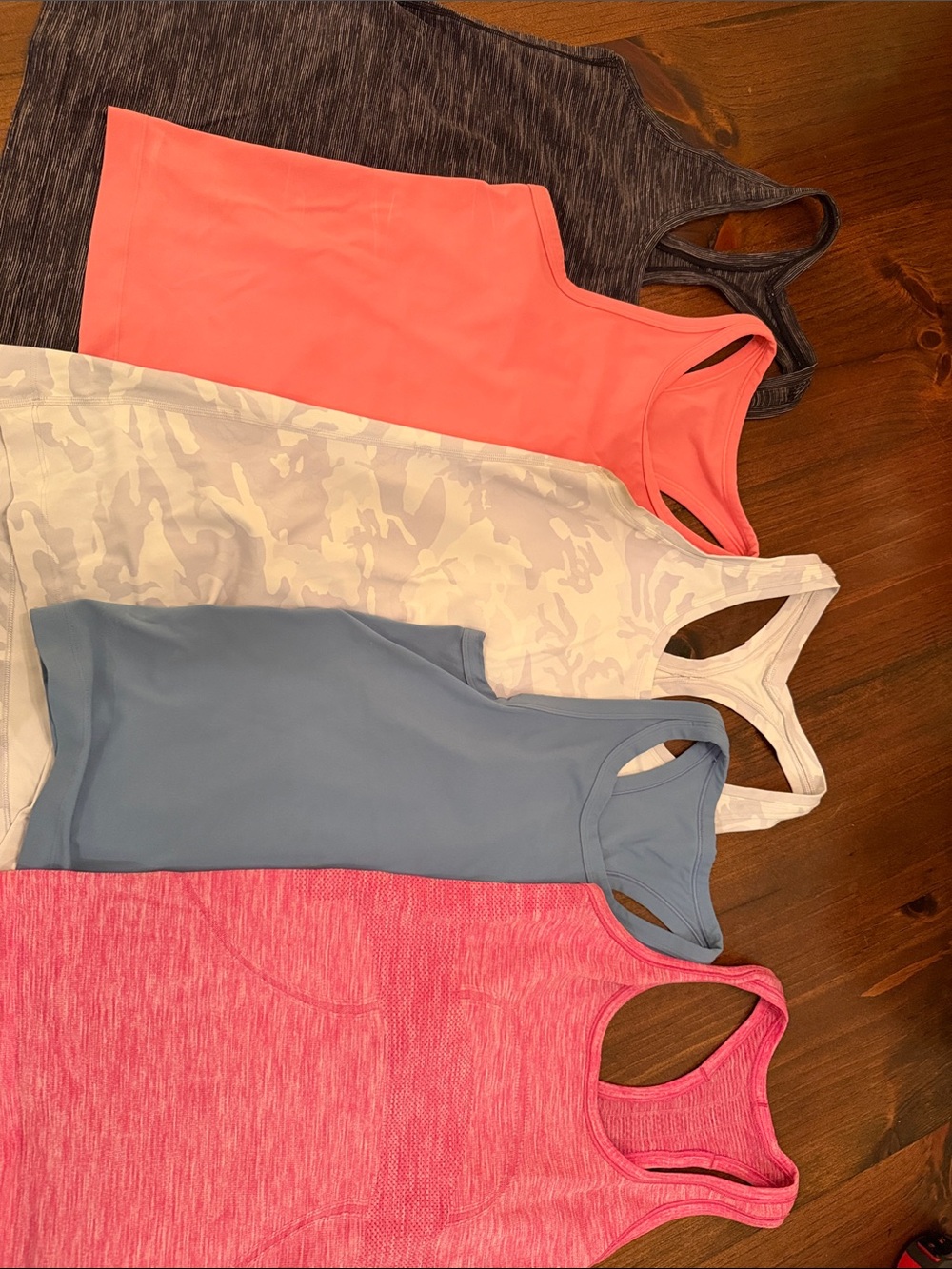 Lot of 5 Lululemon Racerback Lightweight Tank